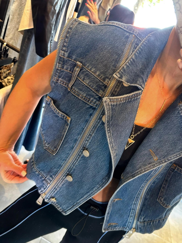 Tasarım Denim Yelek