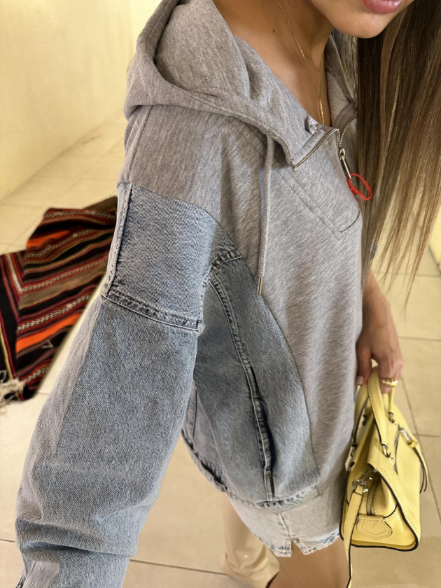 Kot Detaylı Tasarım Sweat