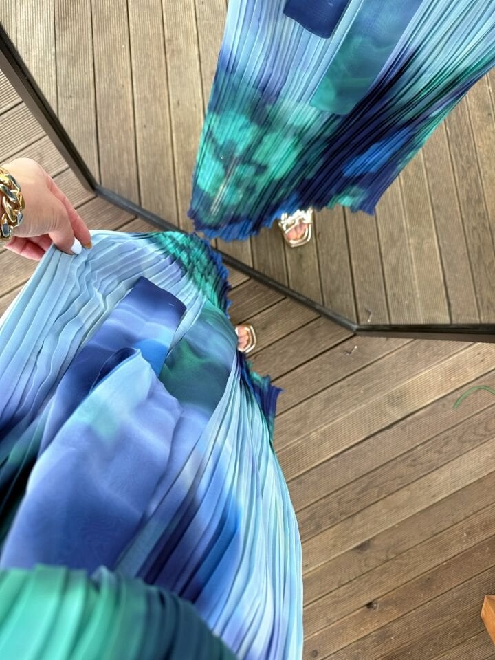 Colorful Piliseli Elbise