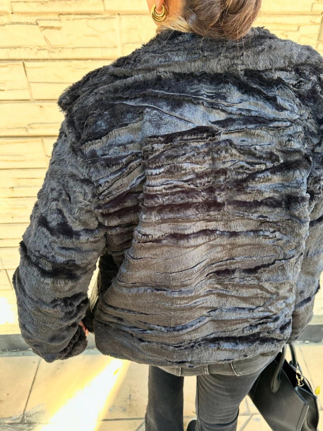 Kürklü Biker Ceket