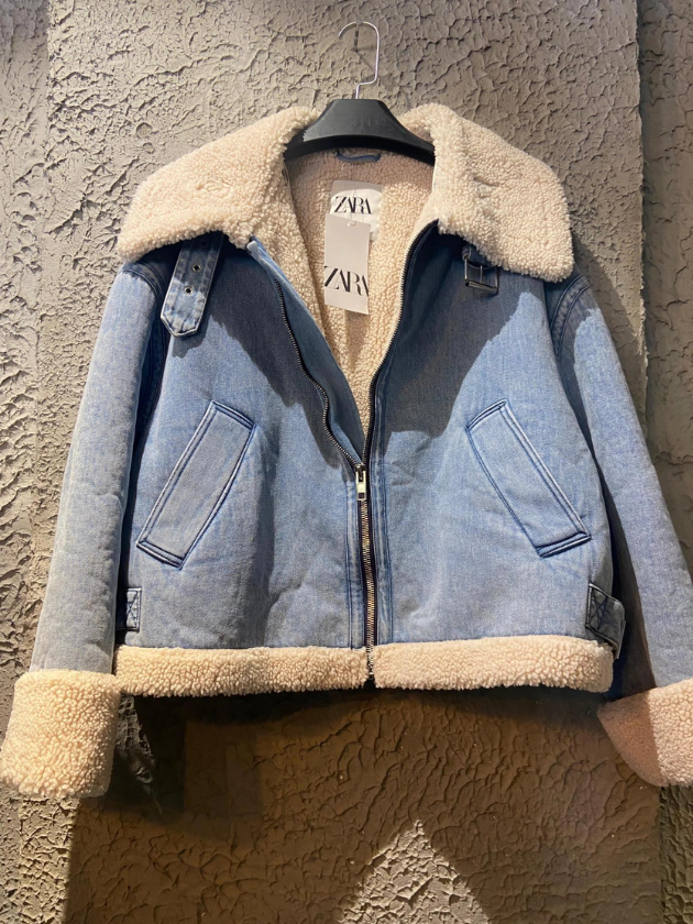 Orjinal Marka Kürklü Denim Mont