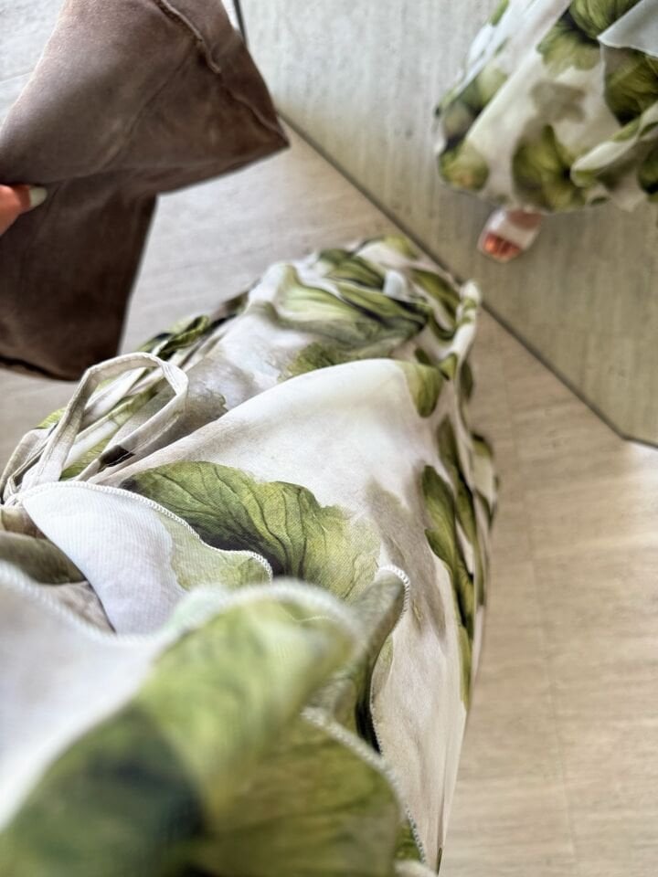 Kruvaze Floral Desen Elbise