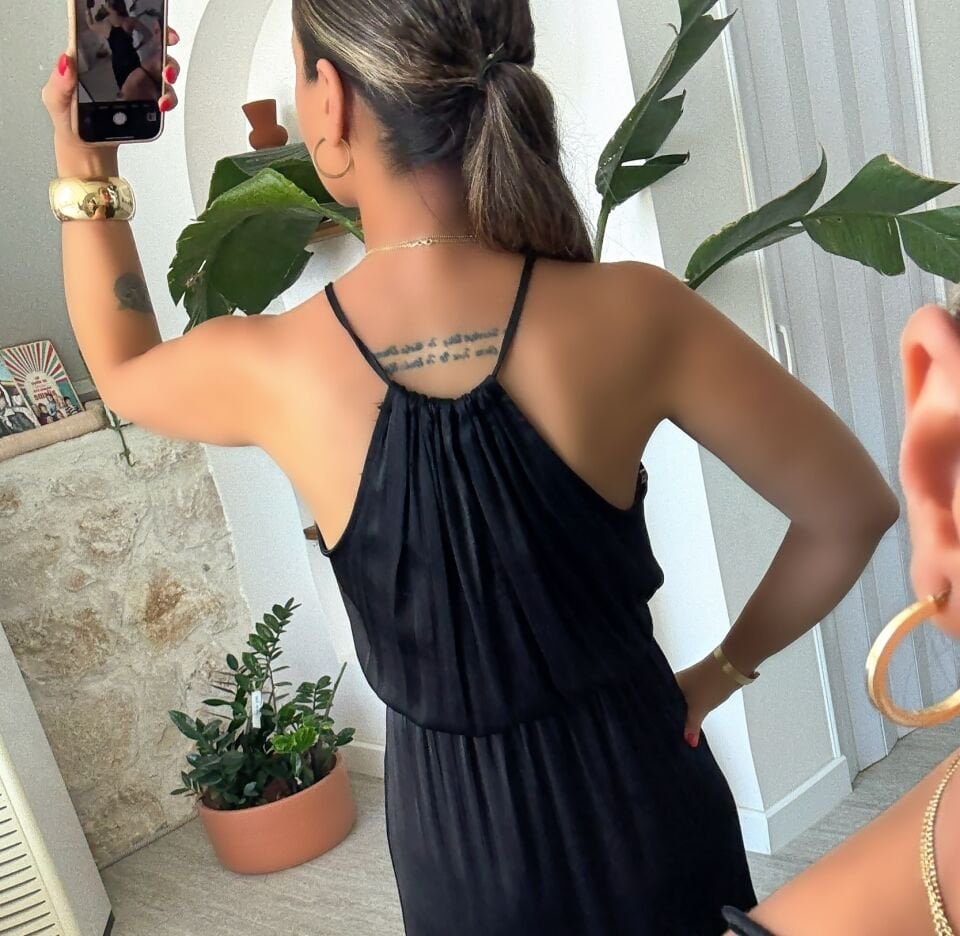 Saten Önden Bağlamalı Elbise
