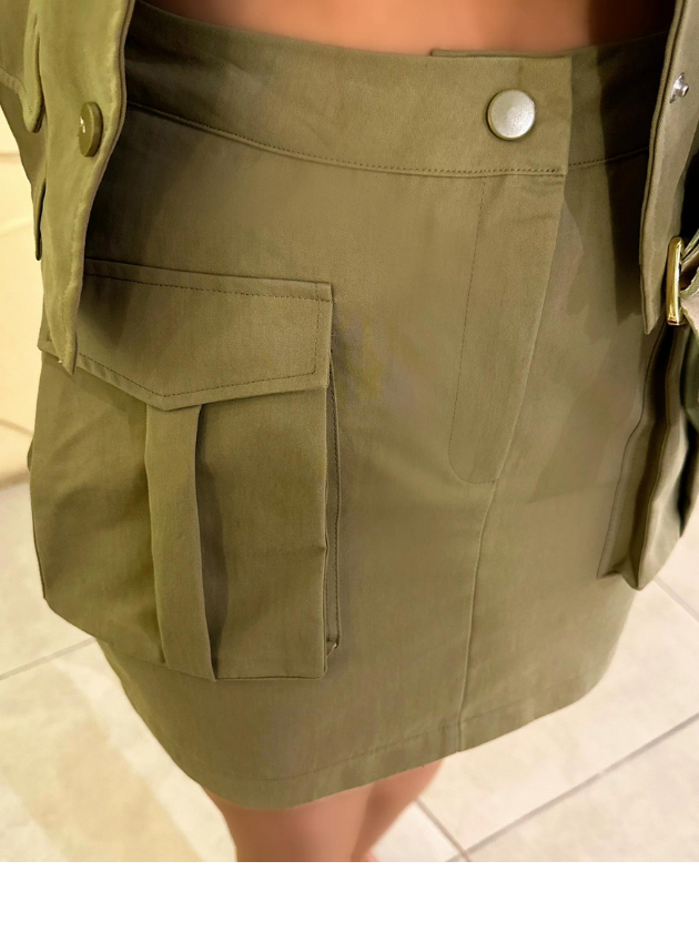 Gabardin Etek Ceket Takım