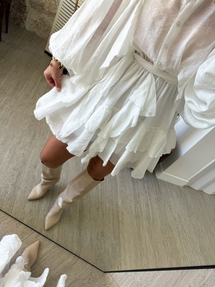 Fırfırlı Mini elbise