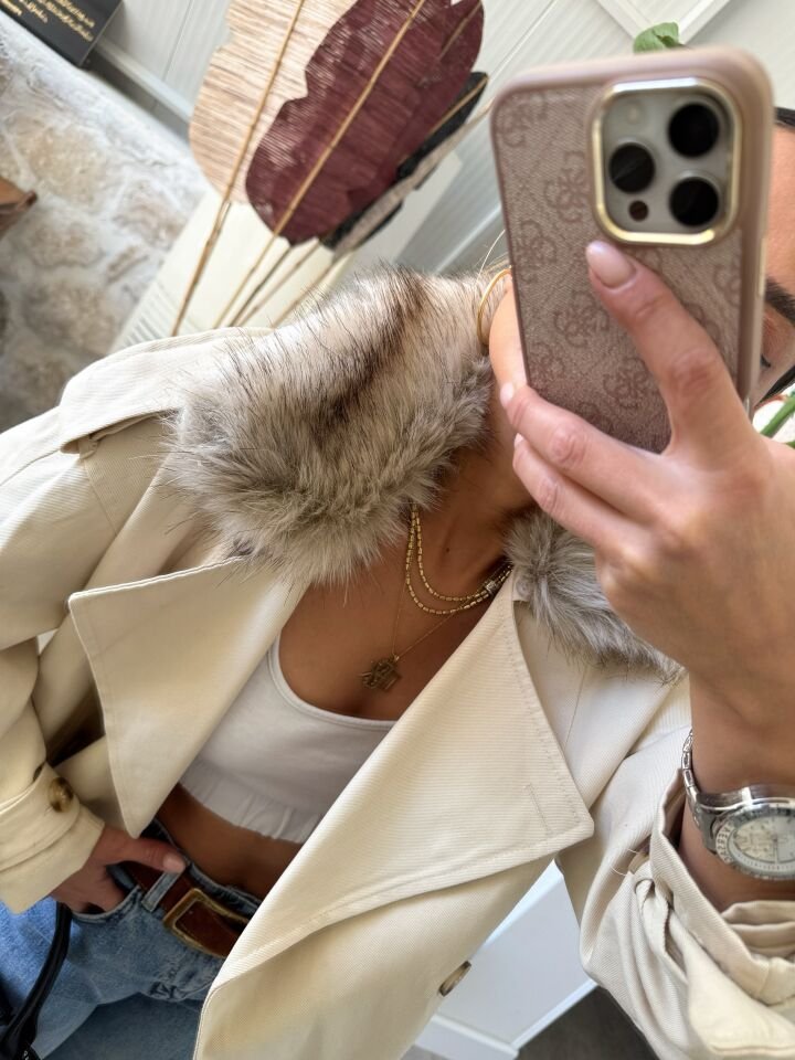 Kürklü Kısa Trenç