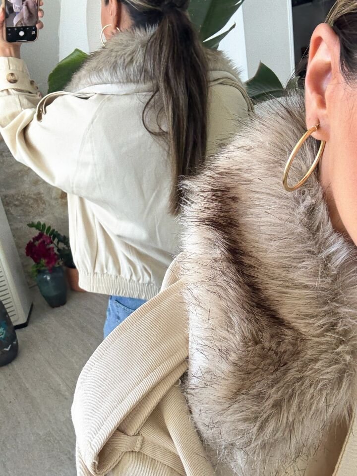 Kürklü Kısa Trenç