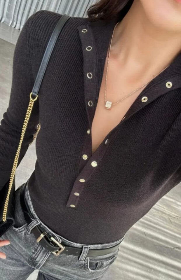 Çıtçıtlı Basic Triko