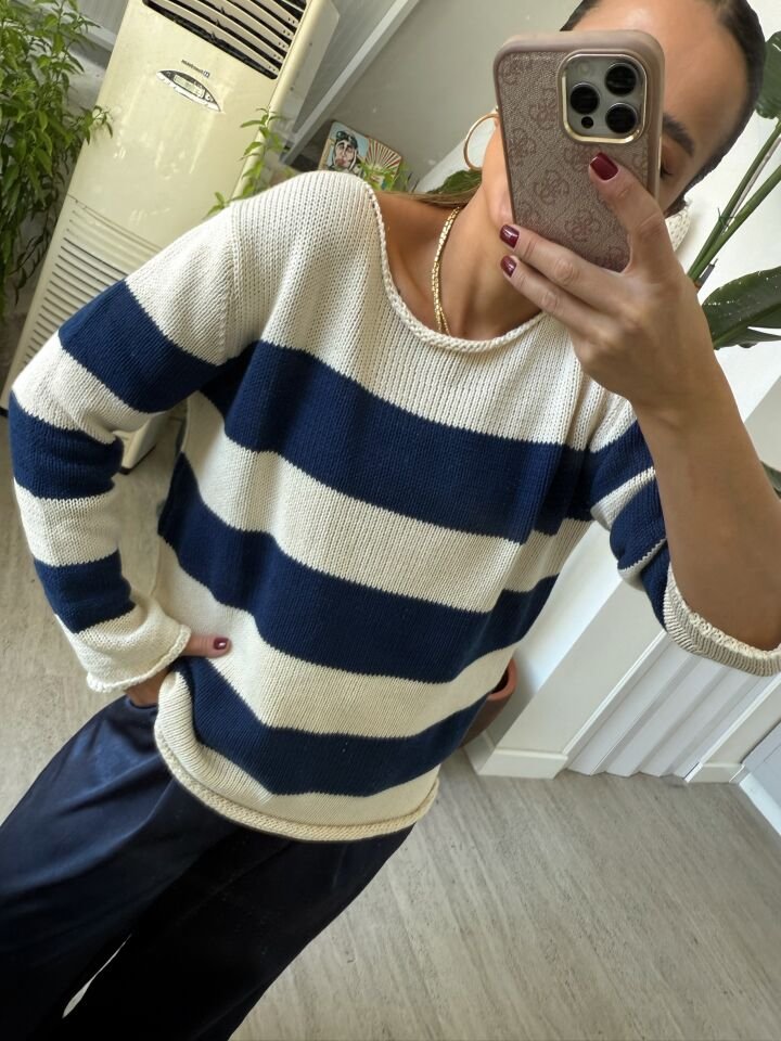 Çizgili Merserize Triko