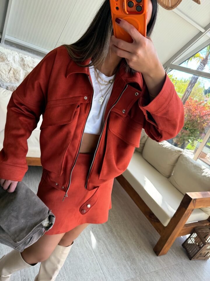 Süet Bomber Montlu Takım