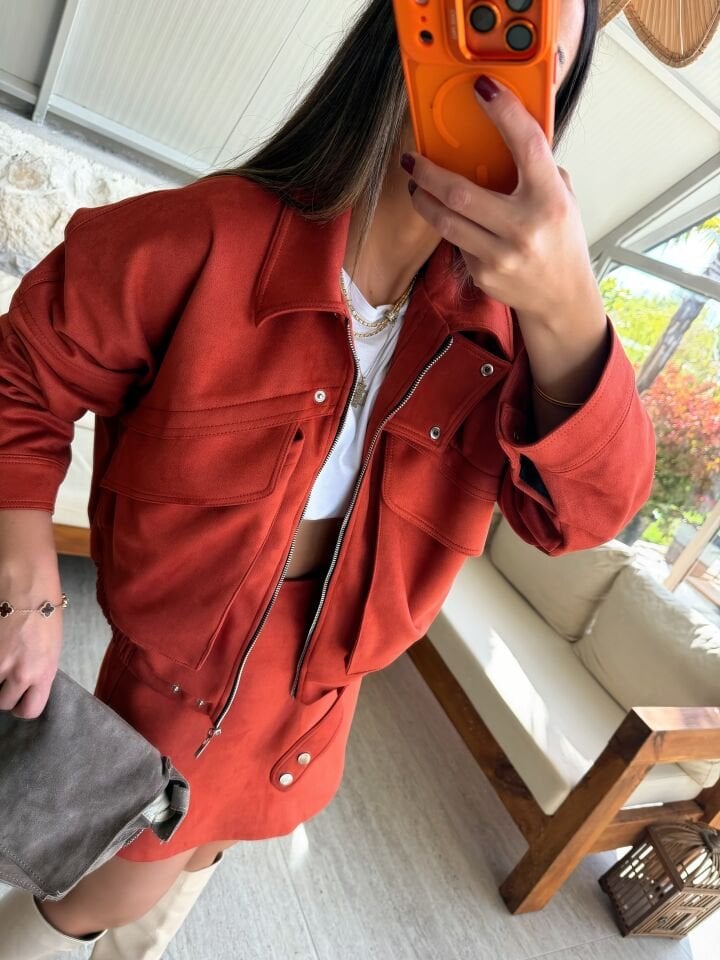 Süet Bomber Montlu Takım