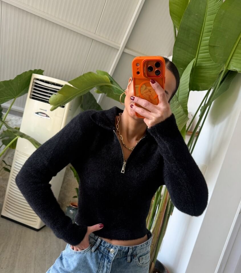 Fermuarlı Yumoş Kazak