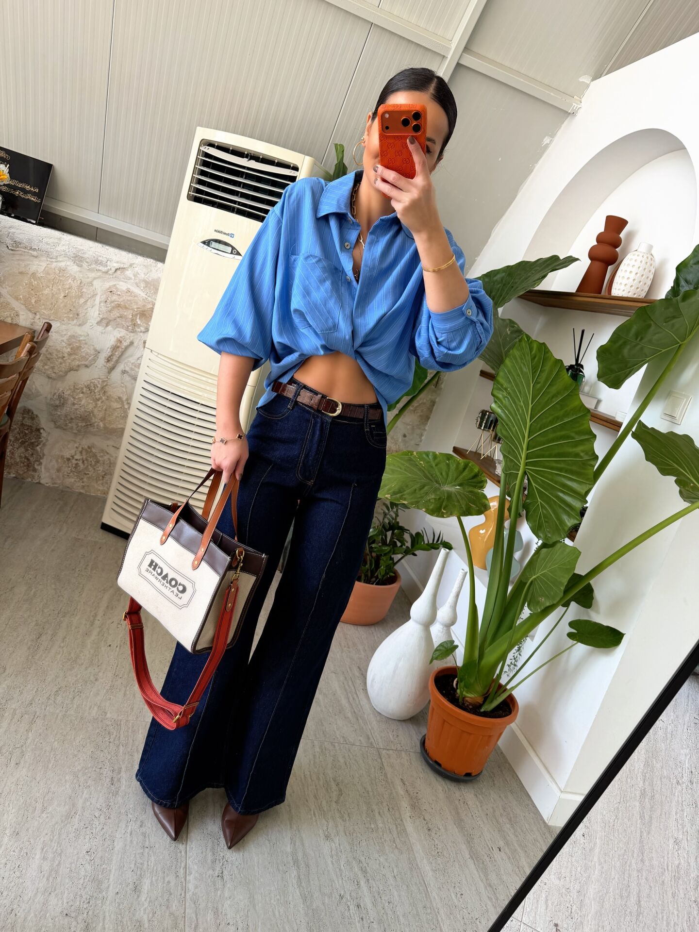 Kemerli Wide Leg Jean