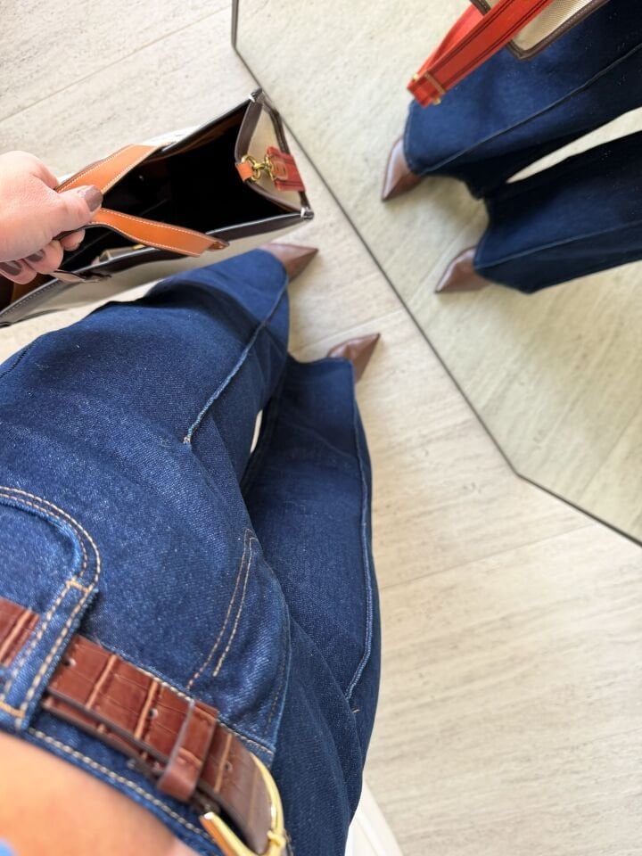 Kemerli Wide Leg Jean