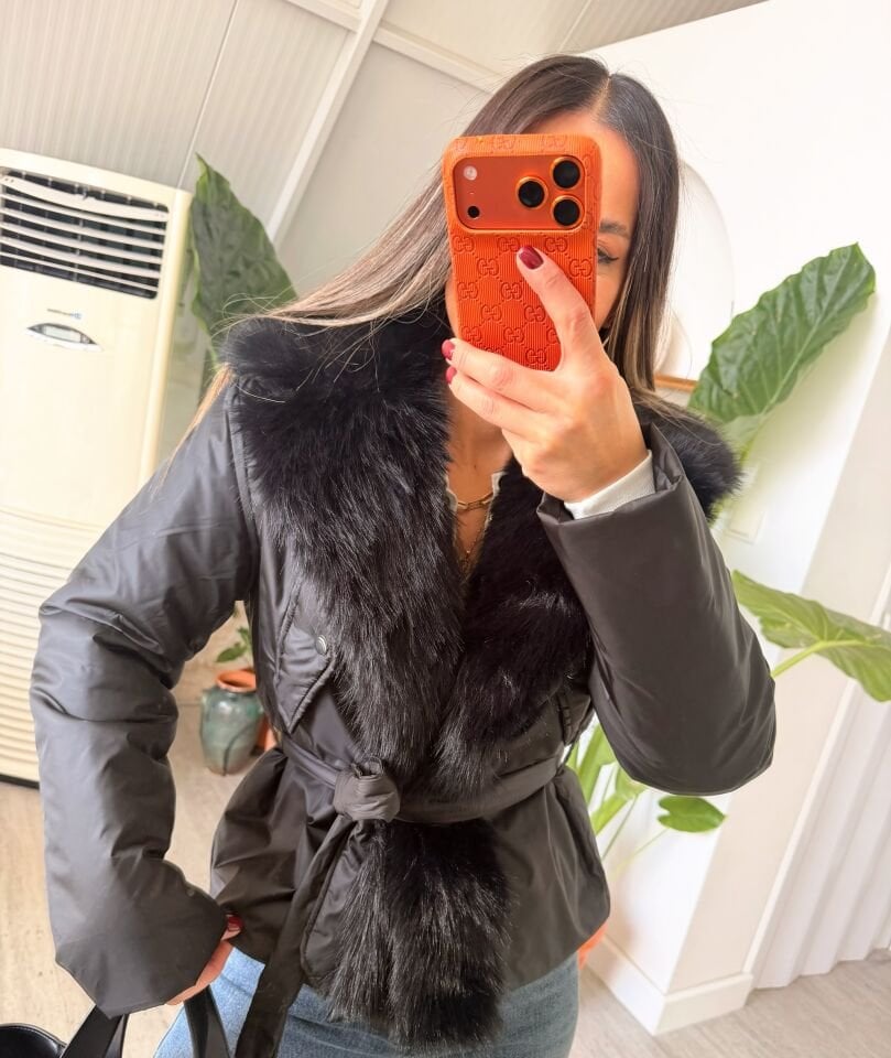 Kürklü Puffer Mont