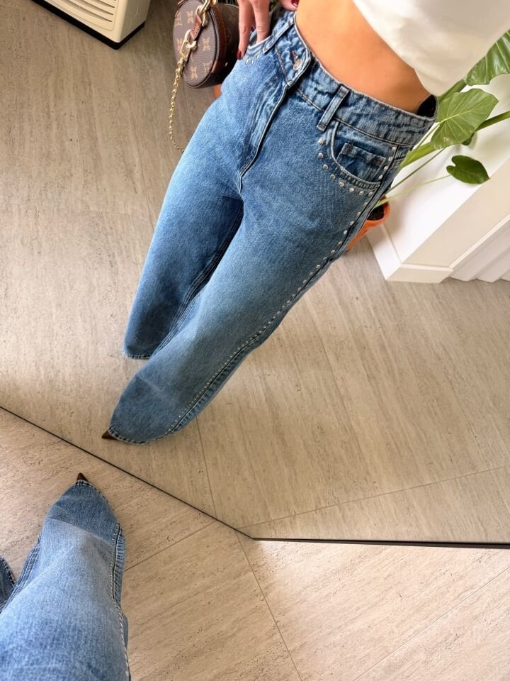 Zımbalı Wide Leg Jean