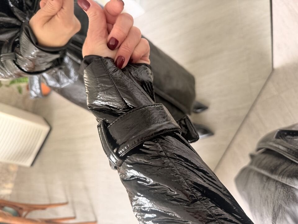 Premium Seri Kürklü Vinil Trenç