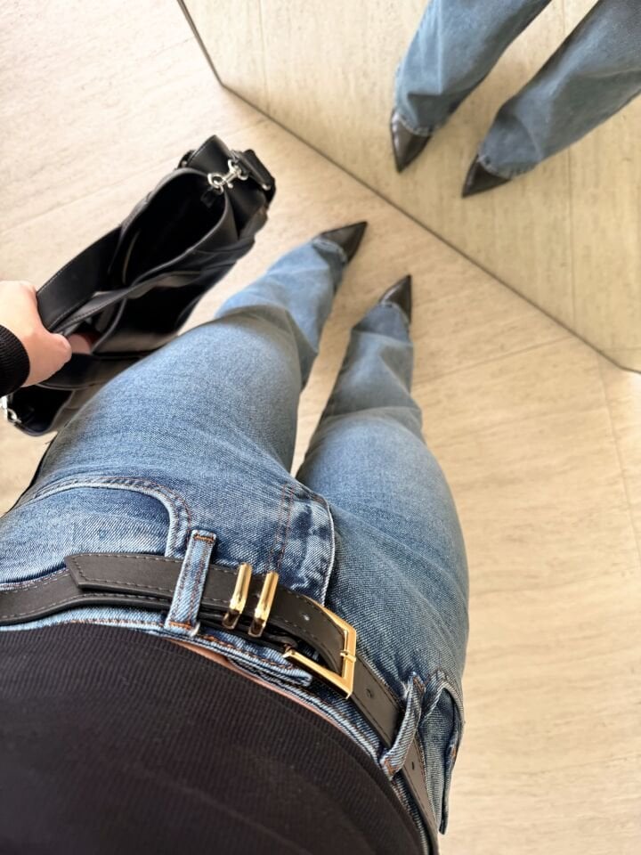 Kemerli Straight Jean