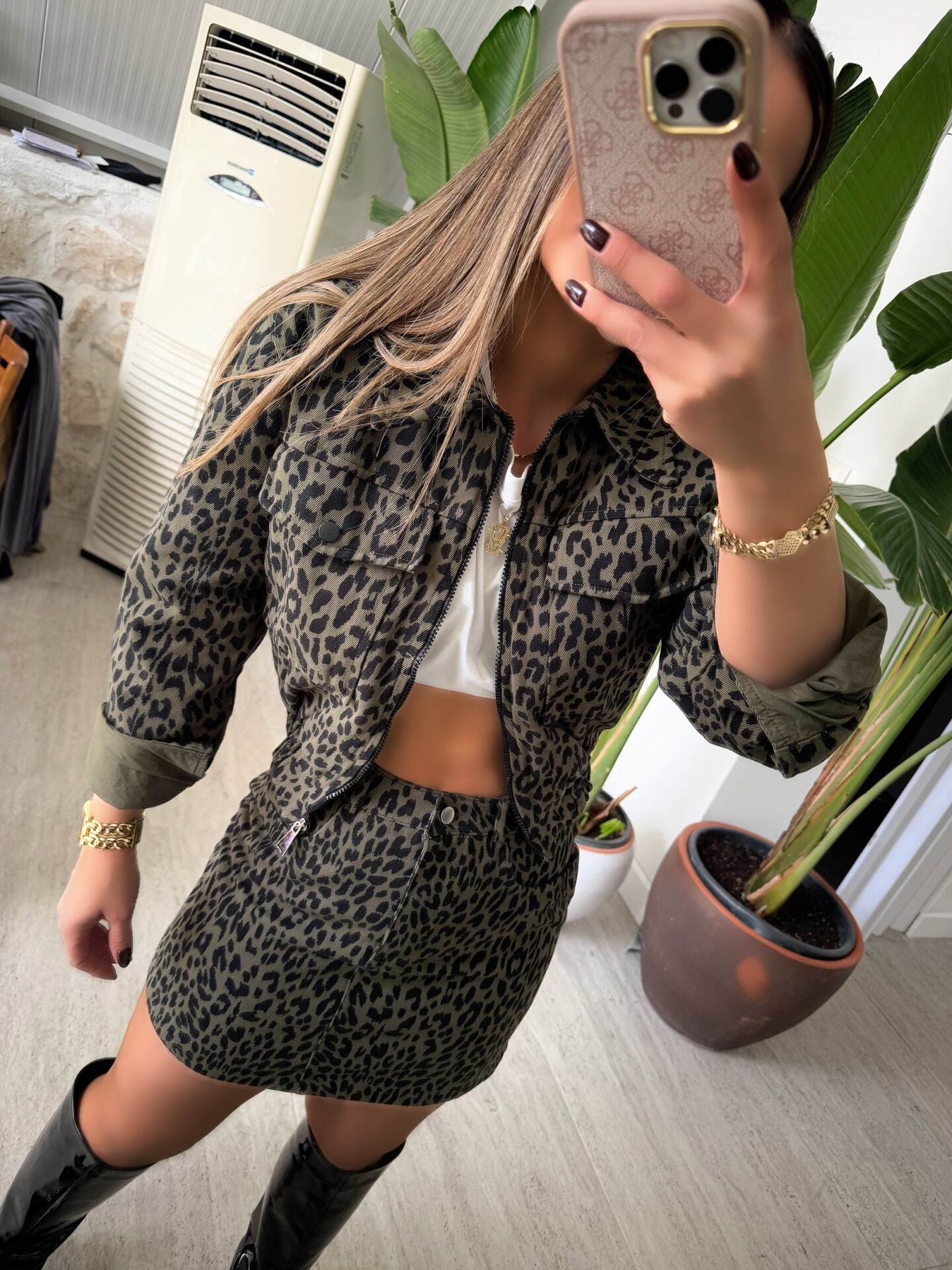 Leopar Denim Takım