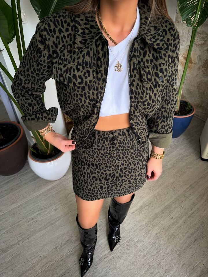 Leopar Denim Takım